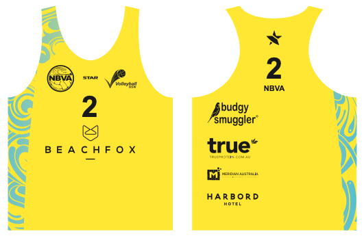 Official NBVA Uniform Yellow Singlet - Season 2022/2023 - Image 2