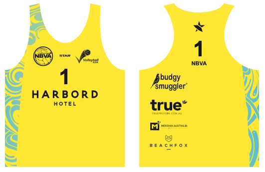 Official NBVA Uniform Yellow Singlet - Season 2022/2023